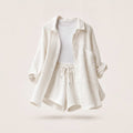 Women's Crinkled Muslin Shirt & Shorts Set
