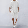 Men's Oversized T-Shirt & Shorts Set | Raw Hem 2-Piece Co-ord