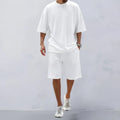 Men's Oversized T-Shirt & Shorts Set | Raw Hem 2-Piece Co-ord