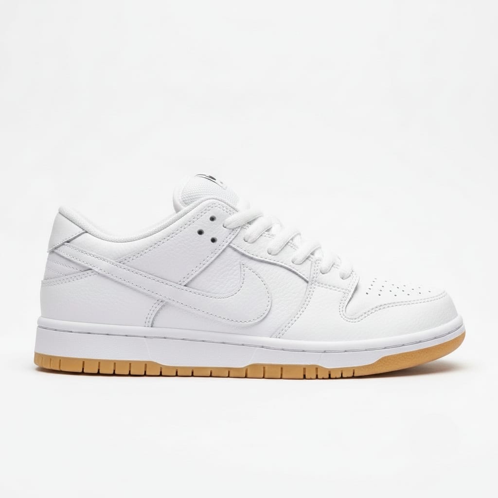Tênis Casual Urbano Branco com Solado Caramelo