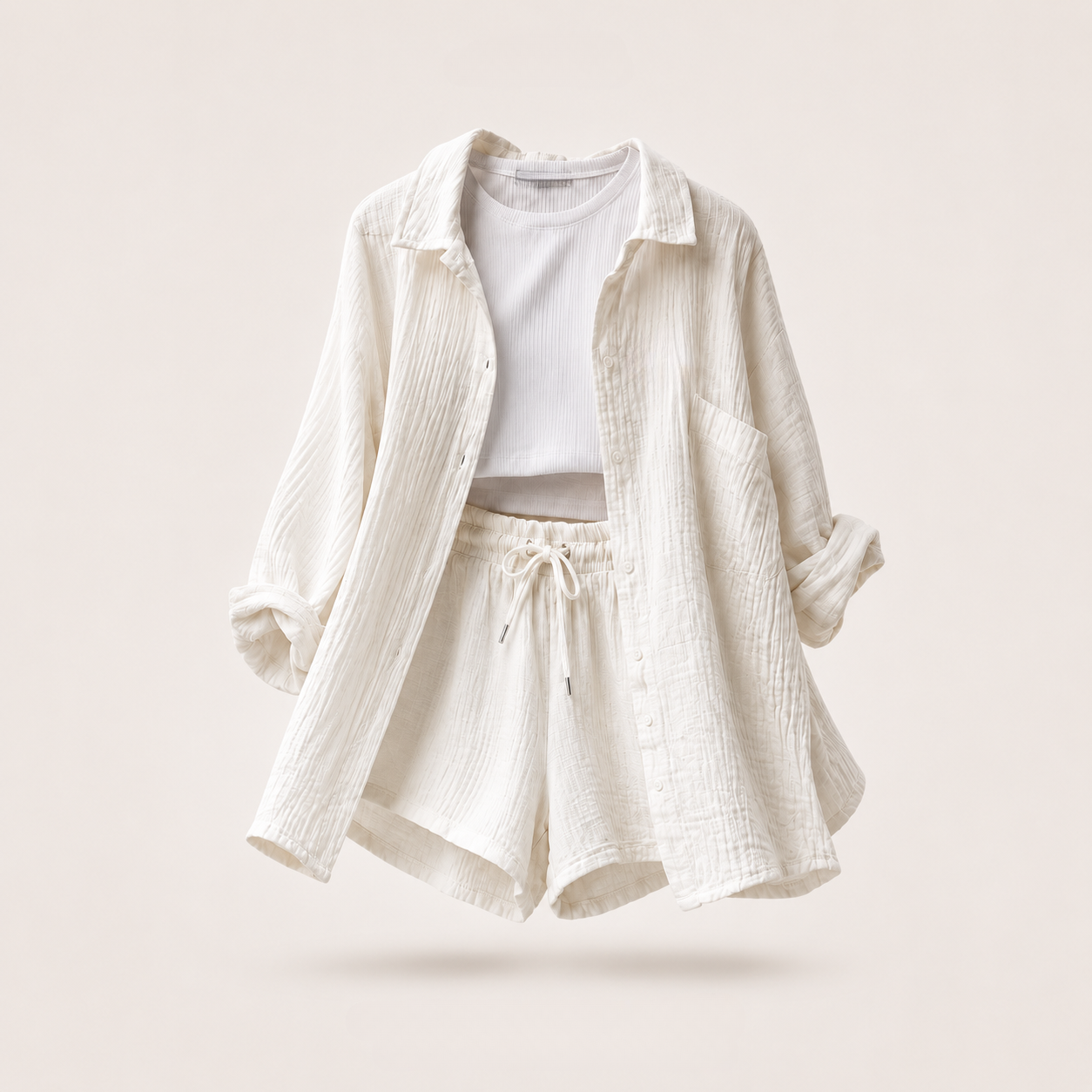 [Bundle Trio] Santorini Crinkle Co-Ord Set