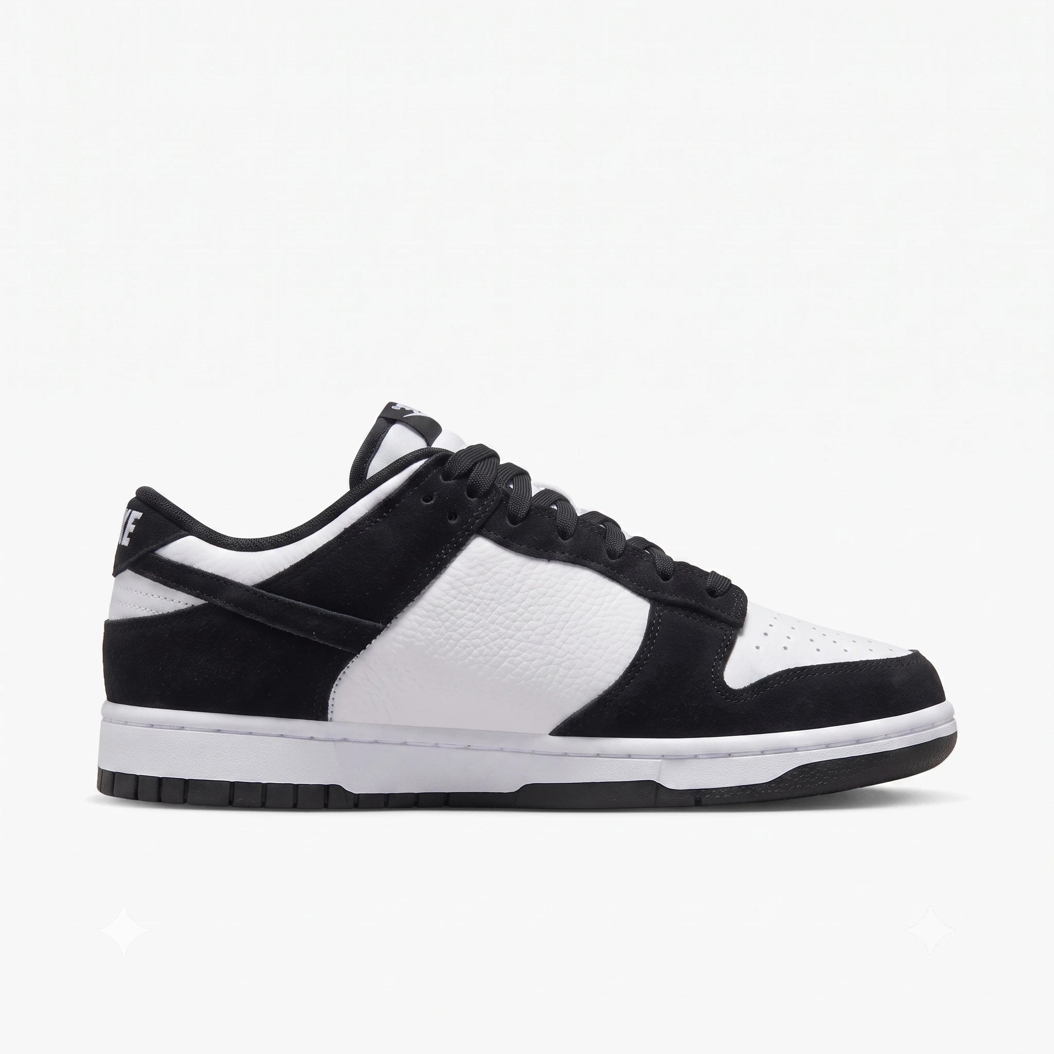Zapatillas Casuales Urbanas de Gamuza y Cuero Blanco y Negro